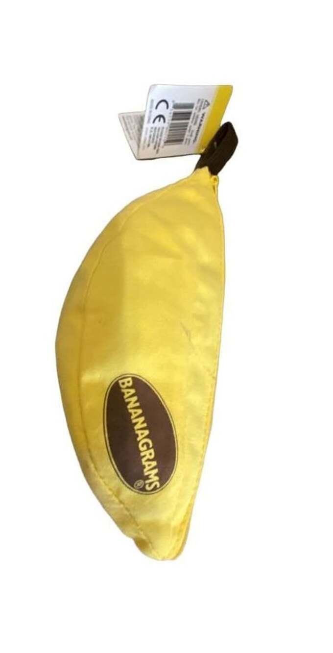 Bananagrams Classic Anagram Word Tile Game in Yellow Banana Pouch